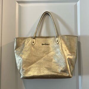 Gold Lily Pulitzer Tote Bag